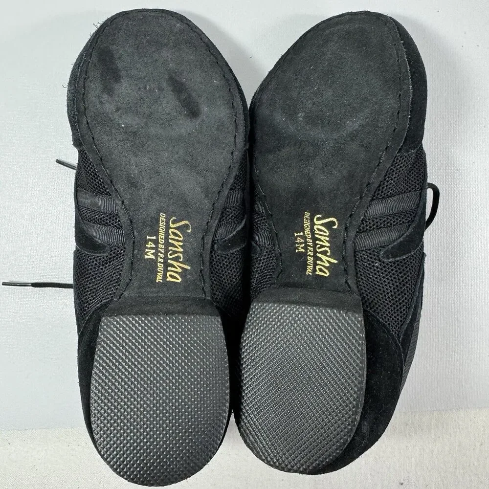 Sansha Skazz Salsette 1‎ Jazz Sneakers Unisex Size 14M Suede/Mesh Upper